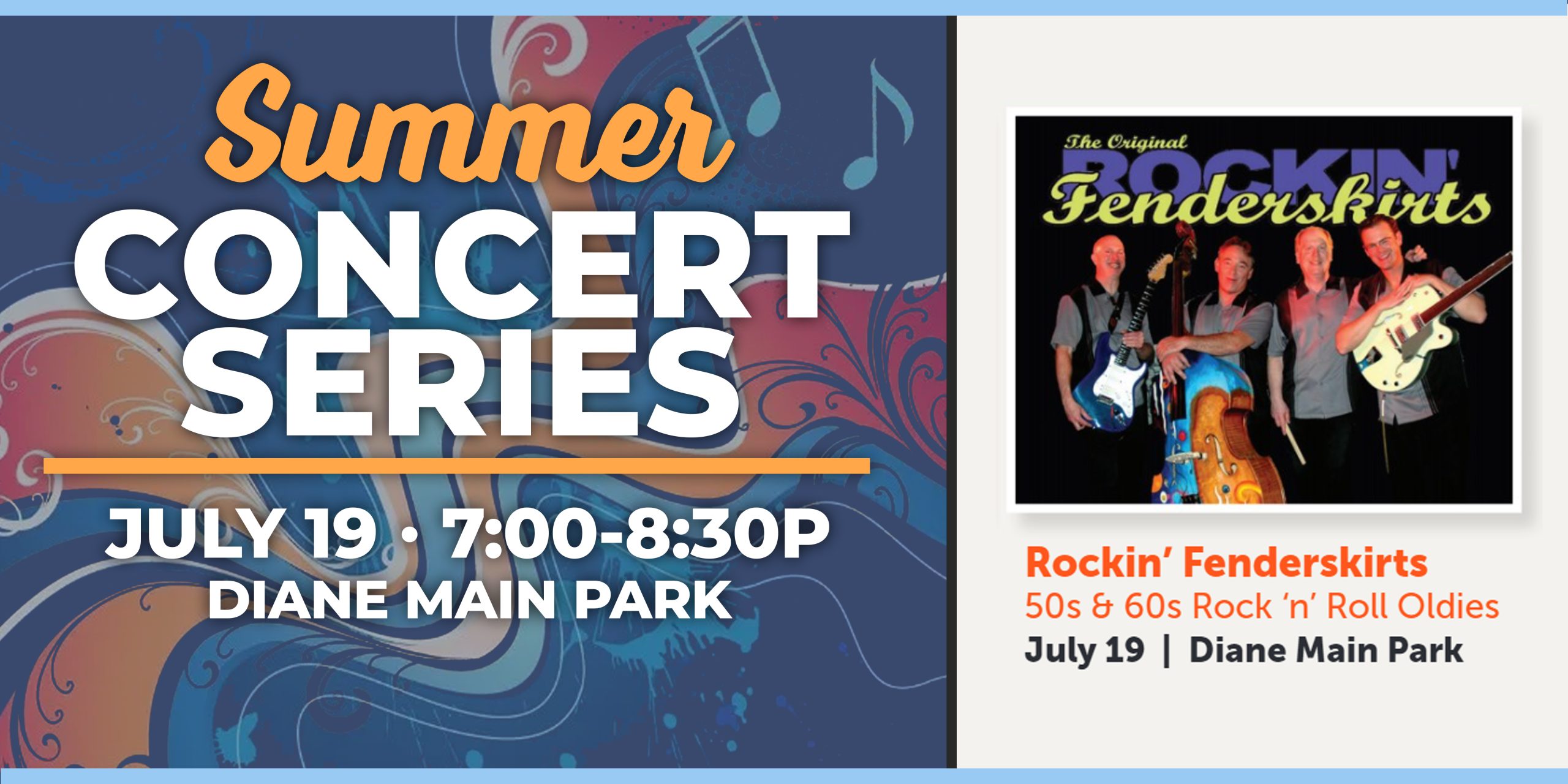 Summer Concert Series 2023 fb ROCKIN FENDERSKIRTS