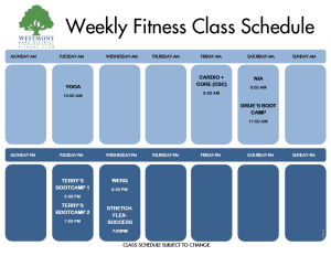 Fitness Class Schedule 1.7